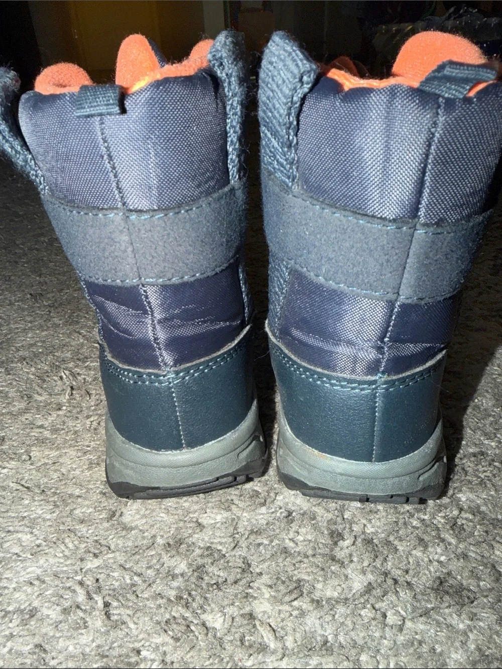 Carter's Navy and Orange Toddler Waterproof Snow Boots